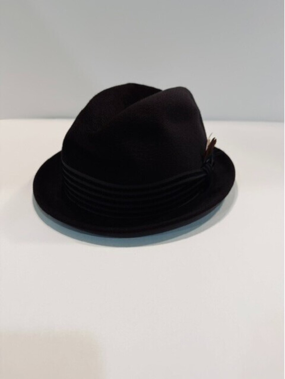Vintage 1950s Stetson Premier Stingy Brim Fedora Hat Size 7 Deadstock HBC Tag
